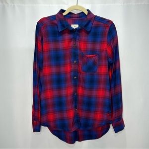 American Eagle Vintage Boyfriend Button Down Flannel Shirt